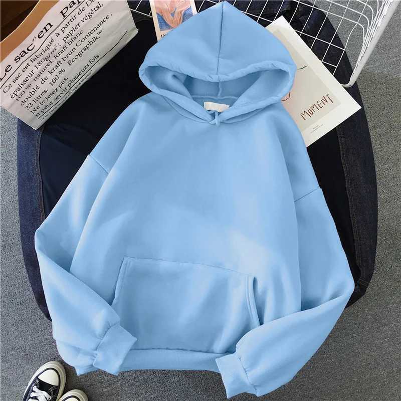 Blank Solid Color Hooded Sweatshirt Womens Independent Station Cross-border Top Sweatshirt Fce Material XJ250717