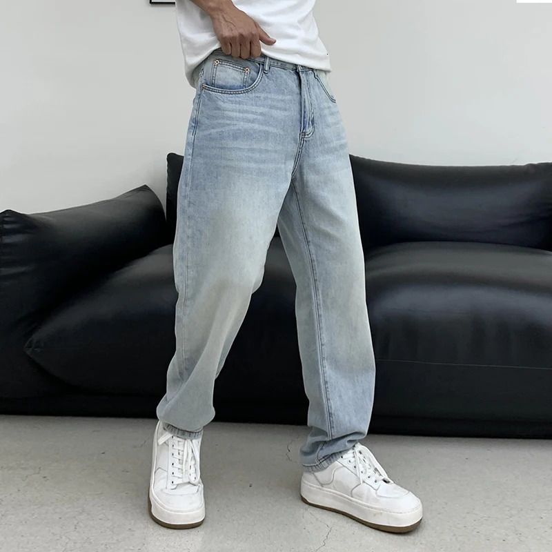 BGC9093 Lysol ice silk jeans mens highend tapered trousers summer thin section 250703