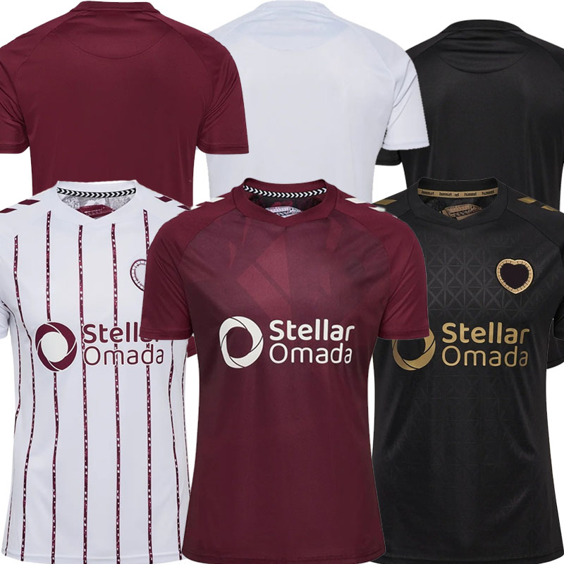 Heart of 25 26 Midlothian Soccer Jerseys Hearts Home Fans BOYCE SHANKLAND DEVLIN VARGAS 2025 2026 McKay Mens kids kit socks full sets Football Shirts Uniforms