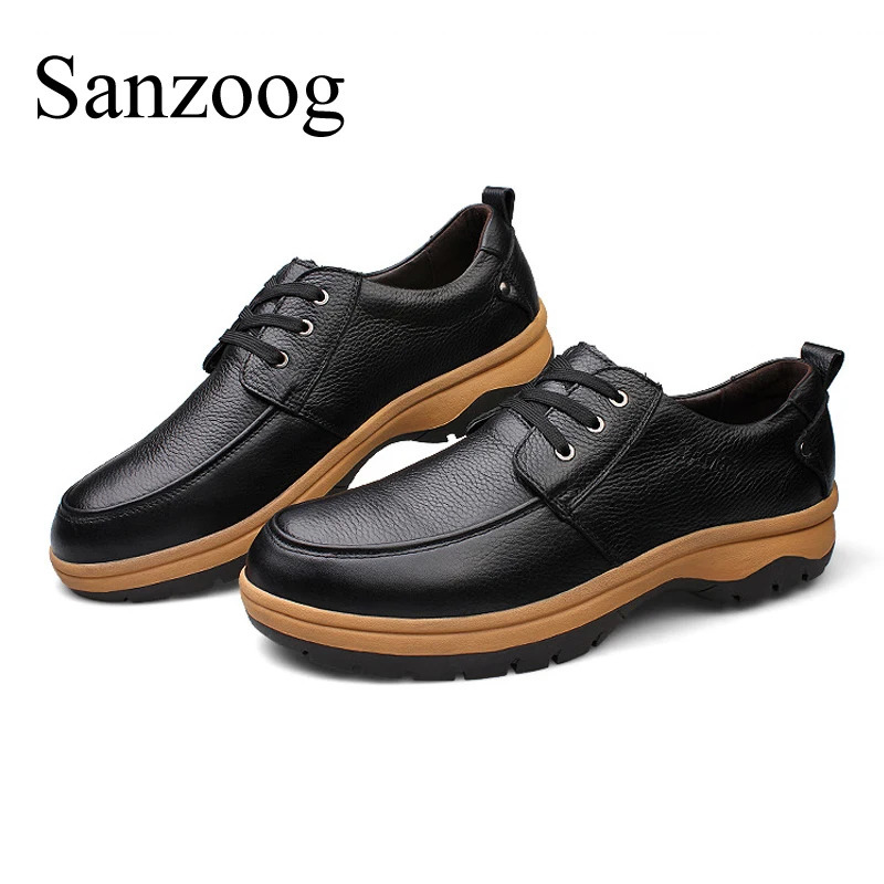 Mens Lace Up Leather Shoes Oxfords Outdoor Casual Hiking Trekking Plus Big Size 50 51 52 53 54 250717