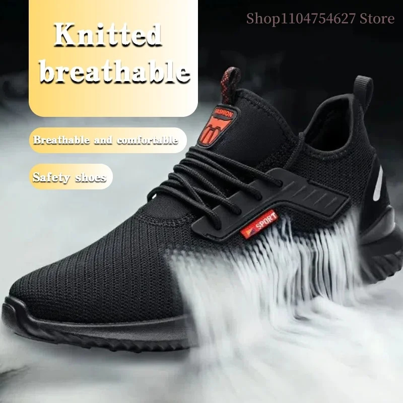 Work Sports Shoes Steel Toe Mens Safety PunctureProof Boots Fashion Durable Protective Sho 250717