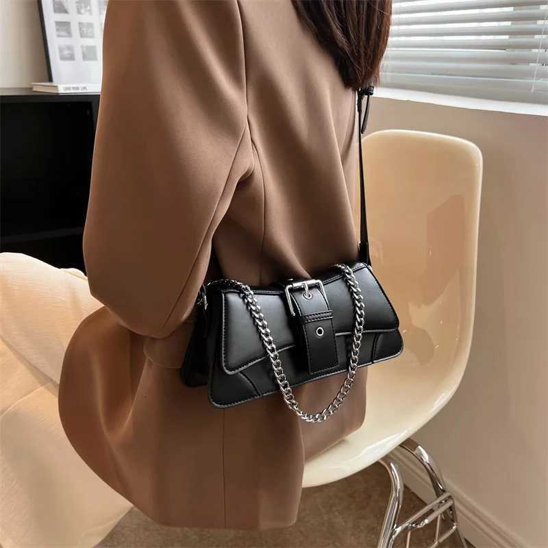 Solid Color Women Chain Shoulder Side Bag Small PU Leather Handbag And Wallet Vintage Luxury Brand Lady Flap Crossbody Sling Bag XJ250718