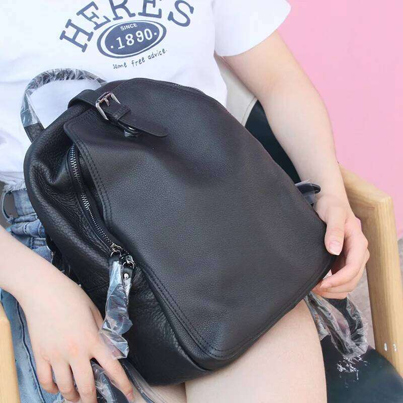Genuine Leather HOT SALE Anti Theft Big Design Backpacks Women High Quality Travel Backpack with Purse