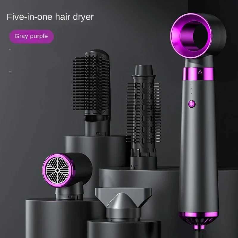 Hot Air Styler Comb 5 in 1 Hair Dryer Automatic Hair Curler Professional Hair Straightener for Household S250718