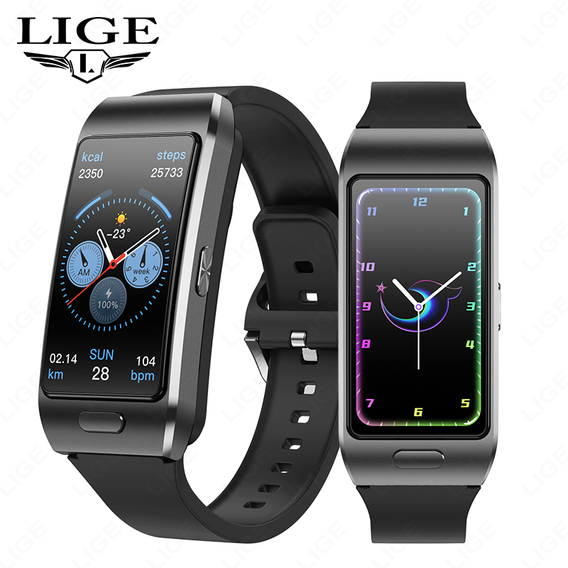 LIGE Men's and Women's Health and Fitness Tracker: 100 Day Battery Life Activity Tracker, with Answering/Dialing Phone Blood Pressure SpO2 S