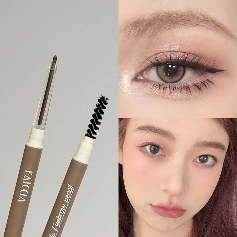 Ultra-fine Eyebrow Pencil Automatic Rotating Double Head Long Lasting Natural Waterproof Professional Eyebrow Pen Make Up Tool 250712