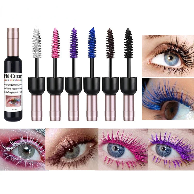 1PC Colorful Eyelash Mascara EyeLashes Extension Curling Lengthen White Purple Cosplay Makeup Glitter Point Diamond Mascara 250717