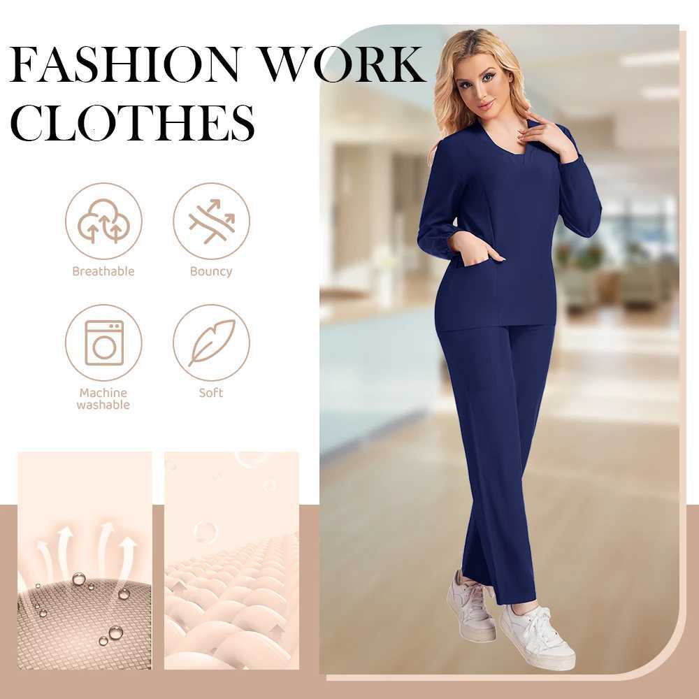 Nurse Uniform Woman Hospital Doctor Long Sleeve Medical Sweatshirt Nursing Pants Workshop Uniforms Beauty SPA Work Clothes New Z250718