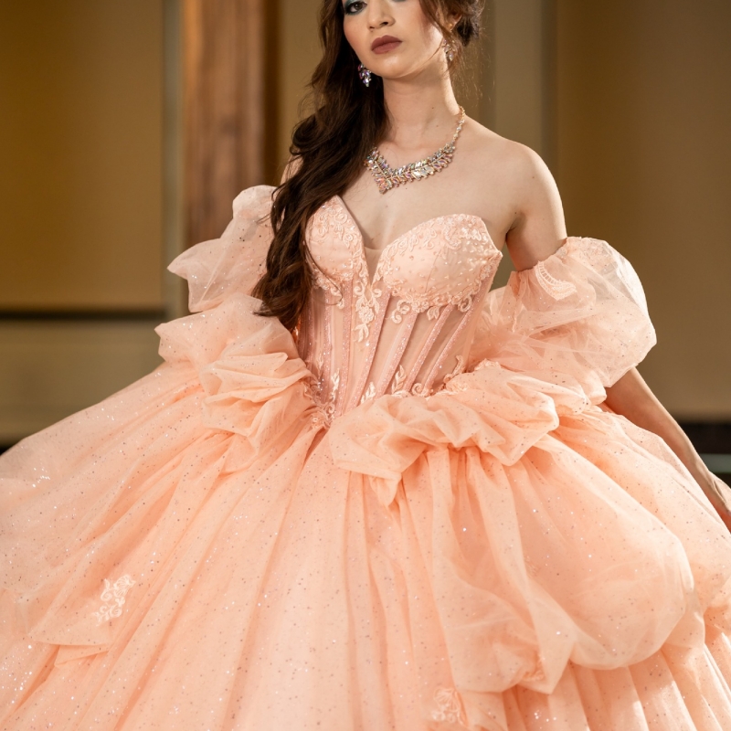 Pink Quinceanera Dresses Ball Gown Off The Shoulder Applique Beads Tiered Tull Corset Party Birthday Sweet 16 Dress Vestidos 15 Anos