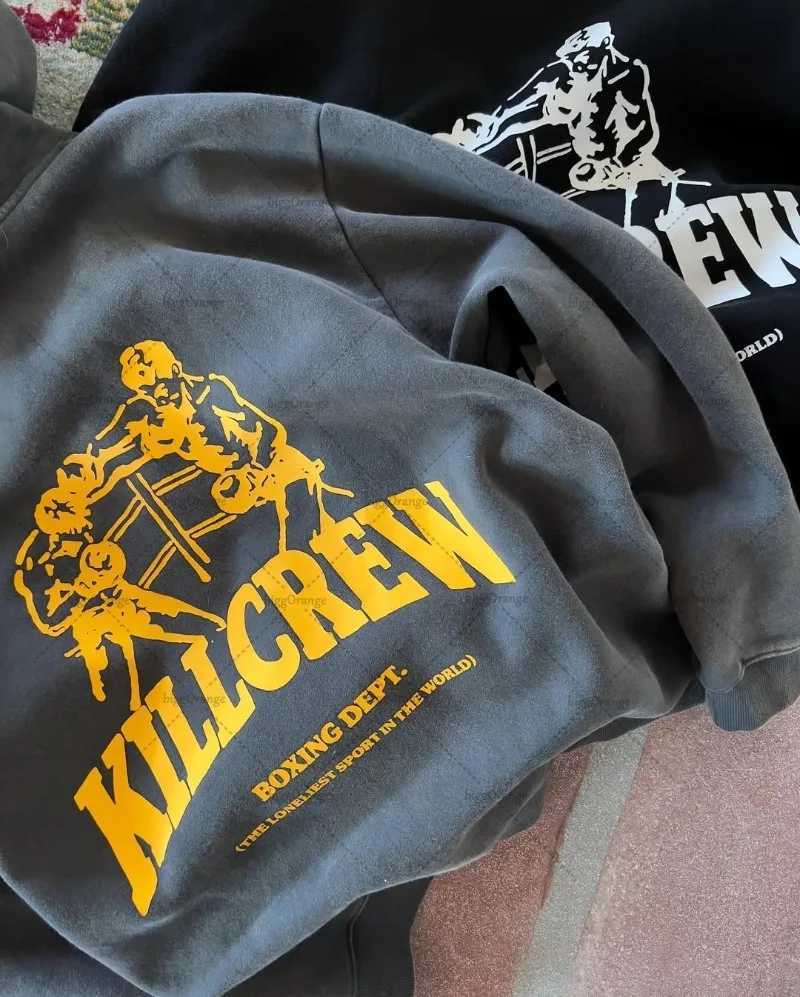 American Street Hip-hop Retro Harajuku Y2K Casual Loose Hoodie Men Letter Design Punk Rock Fashion Cotton Oversized Top Women X250718