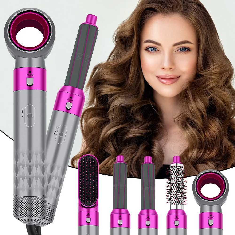 5in1 Hair Dryer Set for Men and Women Portable Multifunction Straight Hair Curling Iron Salon Hairdressing Accessories W250718