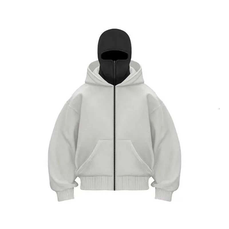 2025 Spring and Autumn Edition Masked Zipper Hoodie for Sports Running and Walking Trendy Fashion Hoodie XJ250714