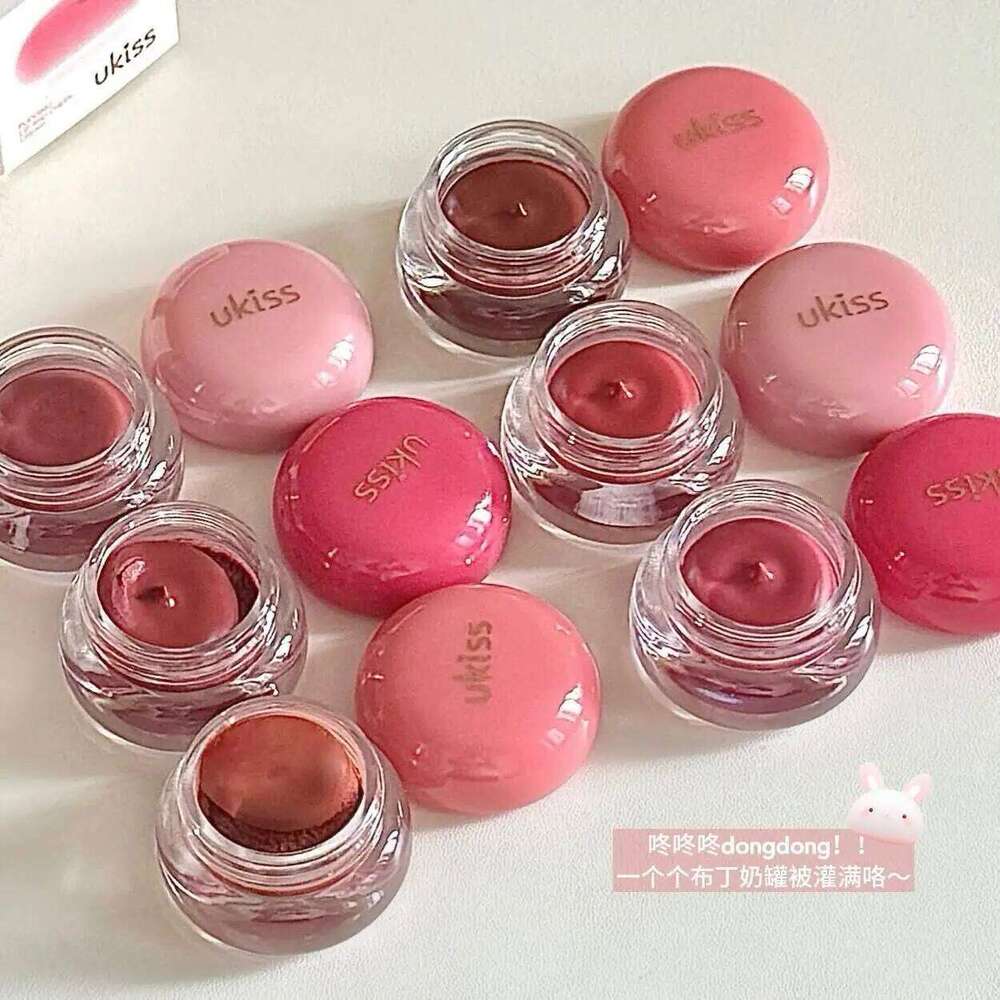 UKISS lti pose Pudding Lip Glaze Powder Blusher Cream Mouth Cheeks Eye Shadow Fog Surface Plain Veet Matte Makeup X250717