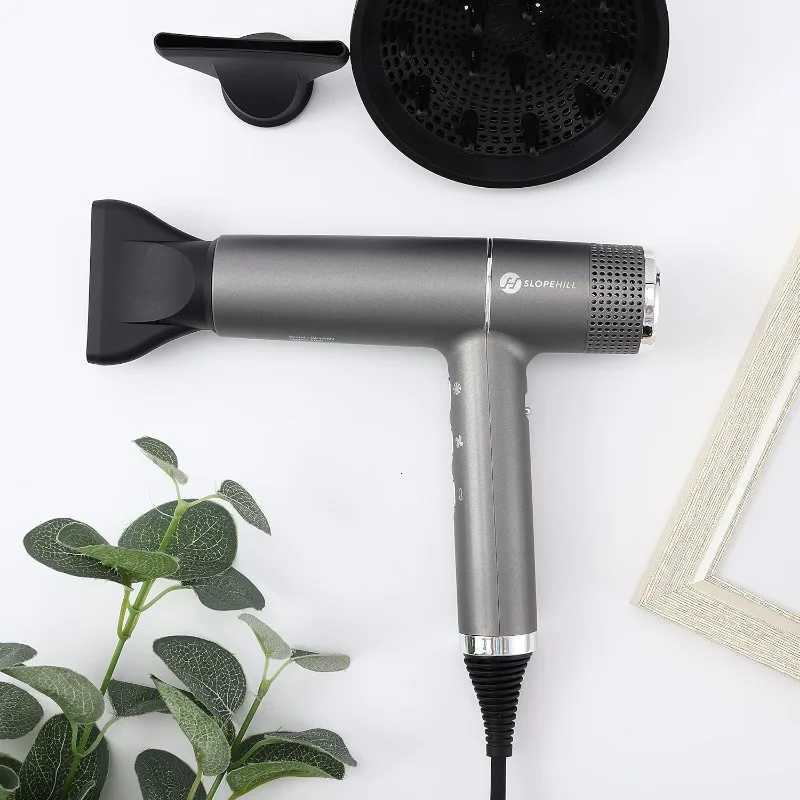 Slopehill Hair Dryer with Unique Brushless Motor | Intelligent Fault Diagnosis | Innovative Microfilter | LED Display (Gray) W250718