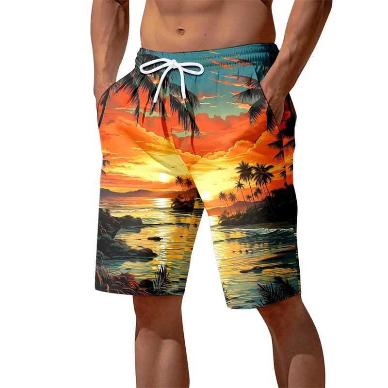 Colorful 3d Printed Coconut Tree Beach Pants Men Kids Swimming Trunks Summer Hawaiian Street Shorts Casual Sports Board Shorts W250718