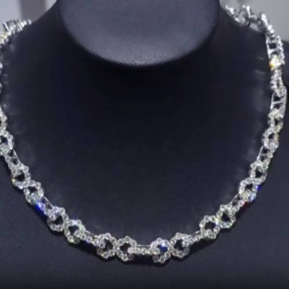 10mm Hip Hop Moissanite Chain 925 Sterling Silver Iced Out Double D Vvs Infinity Necklace Cuban Link Chain