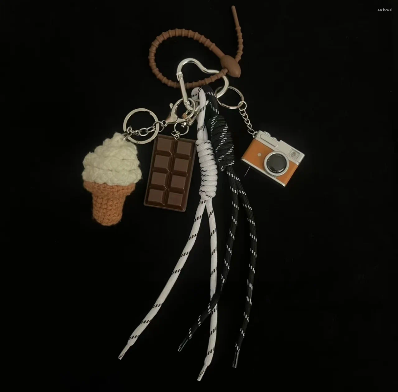 Keychains Cute Tennis Ball Shape Keychain Bag Rope Charm Sports For Backpack Tote Handbag Purse Y2K Aesthetic Charms Trendy Keycha