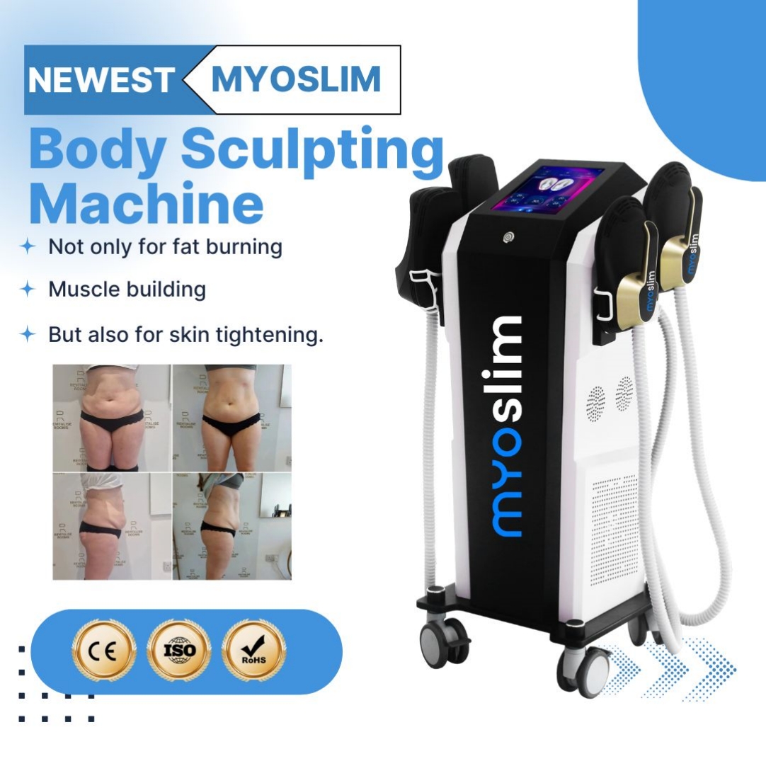 Myoslim Professional Muscle Stimulation Machine Body Sculpting Slimming Device Fat Reduction Equipment 4/5Handle For Beauty Salon Treatments