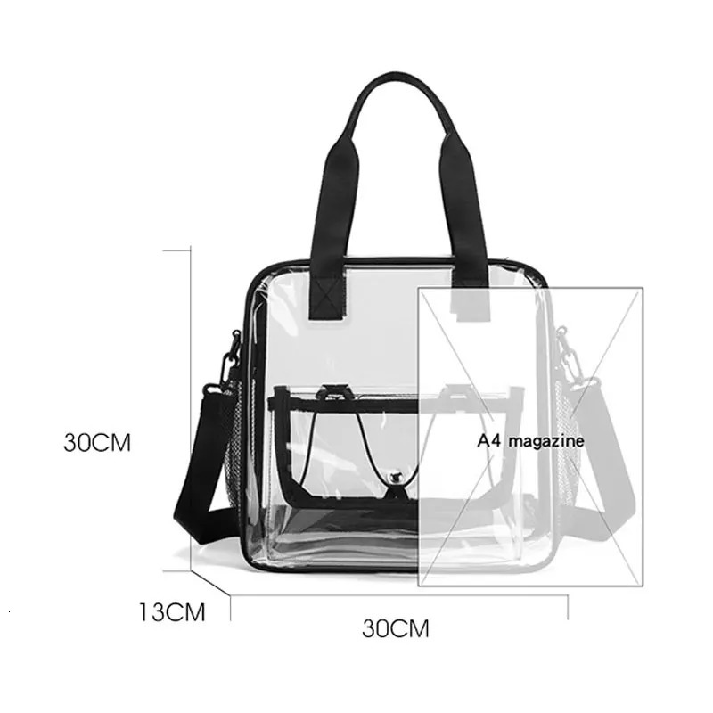 PVC Transparent Swimming Bag Beach Shoulder Crossbody Bag Large Summer Clear Waterproof Fitness Pool Yoga Handbag Sports Tote 250714