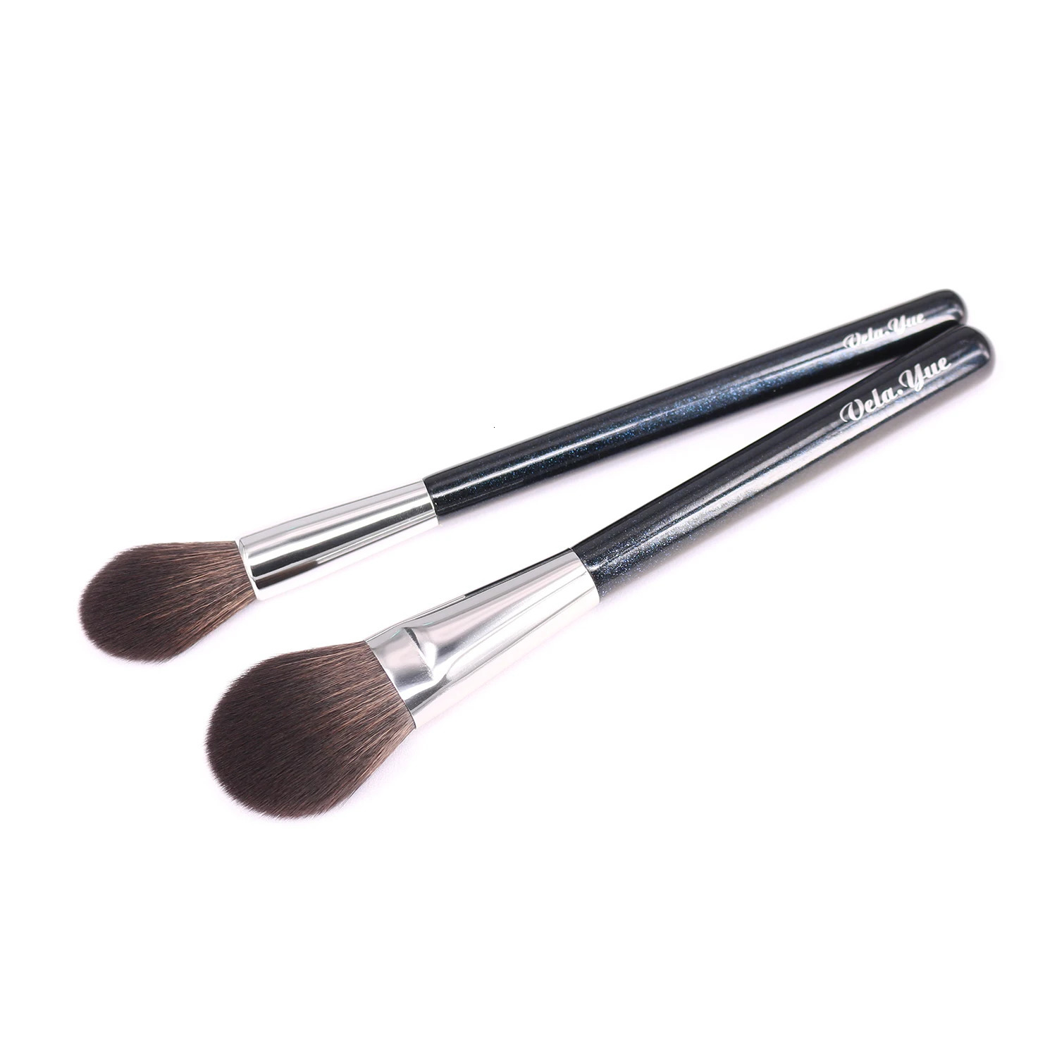 Vela.Yue 2pcs Makeup Brushes Set for Face Powder Blusher Highlighters Luminizers Cosmetics Beauty Tools Kit 250716