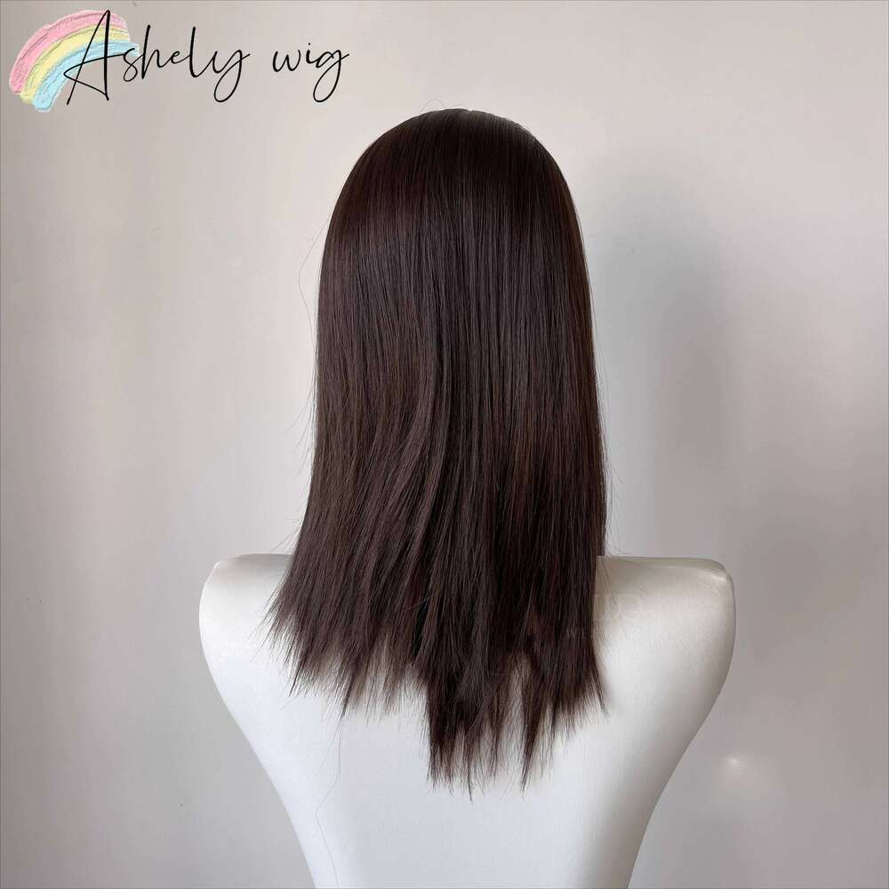Dark For Women Cold Brown Hand-Hooked Wig Hair Synthetic Wigs High Quality Short Lace Front