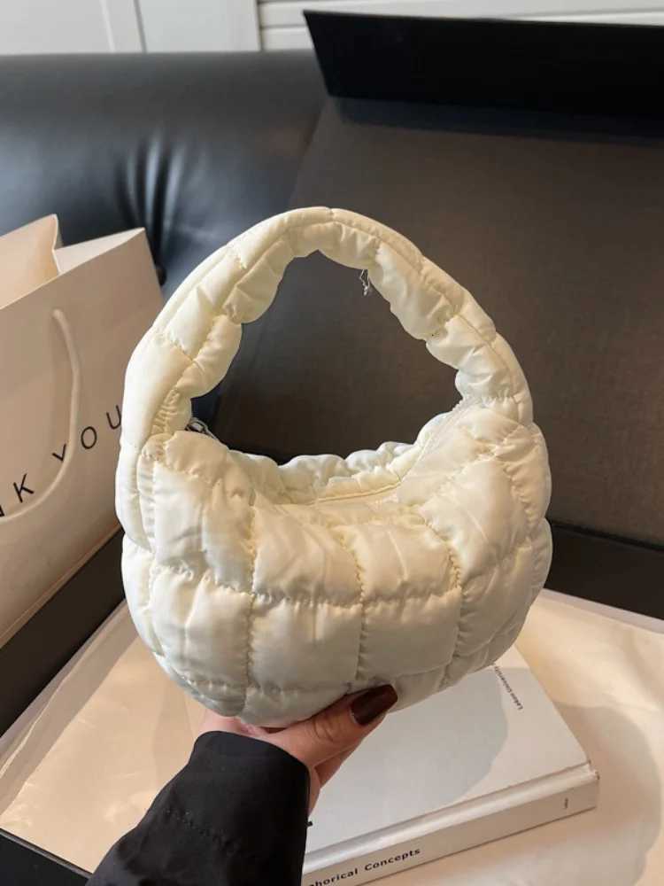 Womens handbag pleated plaid cloud bag armpit bag stylish mini handbag Z250718