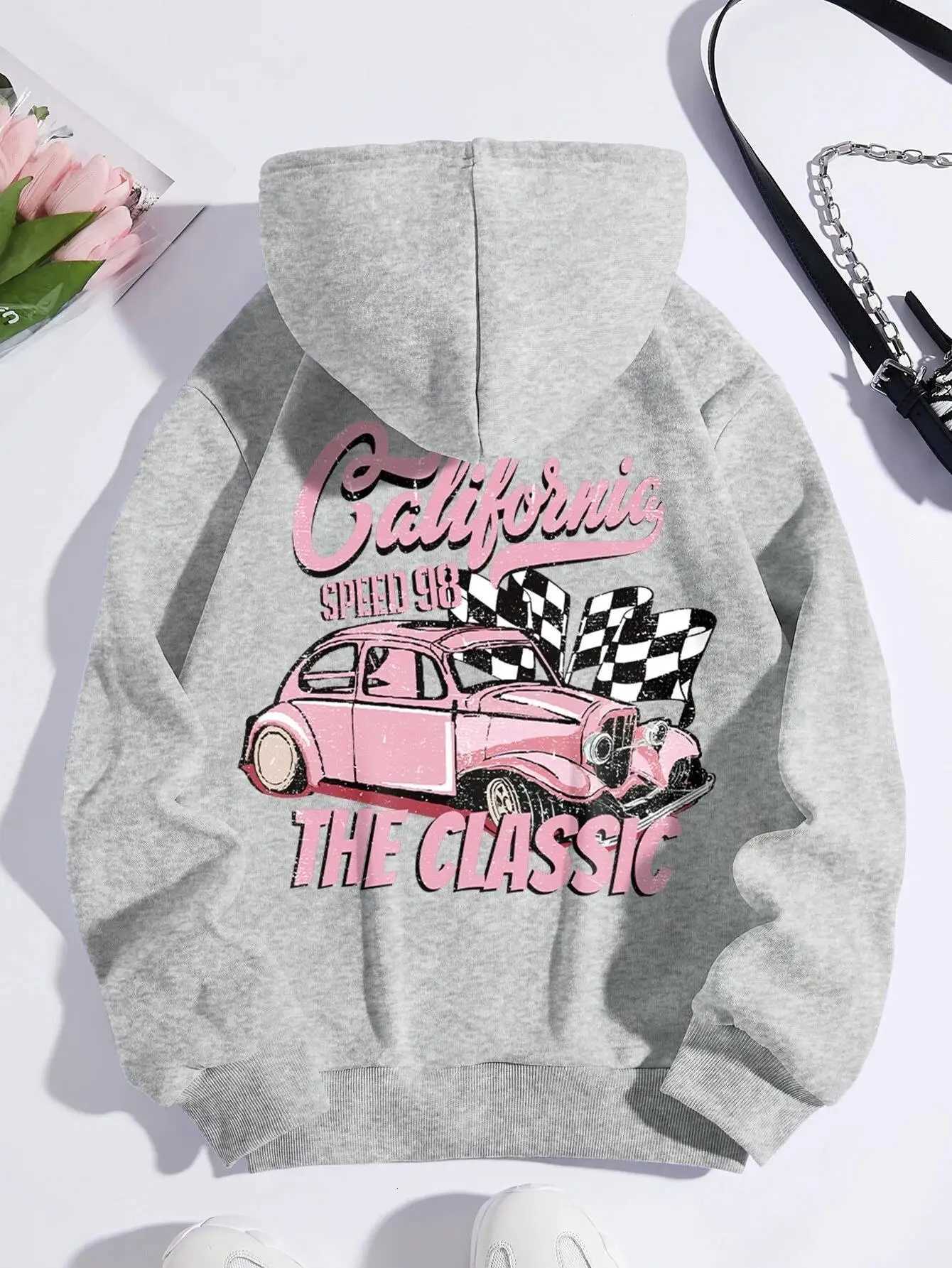 California The Classic Printed Hoodies Women Fashion Novelty Hoodie Casual Basic All Match New Clothes Loose O-Neck Sweatshirt XJ250717