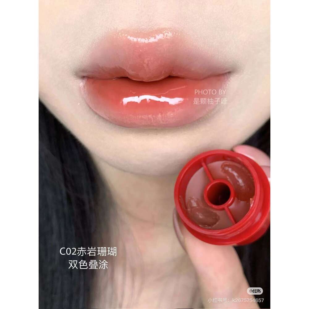 AZTK Two-tone Lip Glaze Water Light Mirror Naturally Moisturizes Lipstick d Waterproof Lasting Makeup Cosmetic X250718