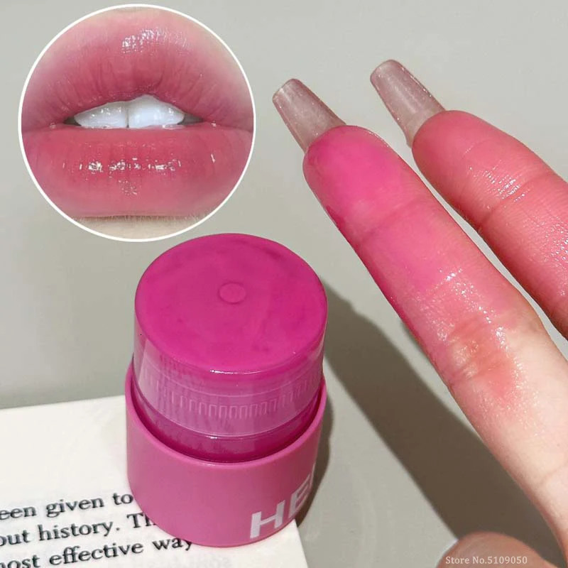 Rotating Crystal Purple Lip Balm Jelly Pink Solid Lip Gloss Moisturizing Watery Colored Lip Paste Long-lasting Tender Tinted 250717