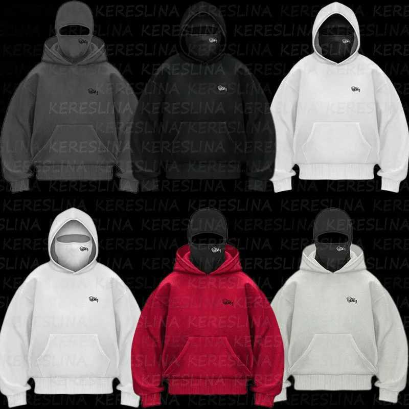 2K Vintage Double Hat Design Hoodie Harajuku Patchwork Gothic Streetwear Hip Hop Oversized Hoodie Sweatshirt Fashion Casual Tops X250718