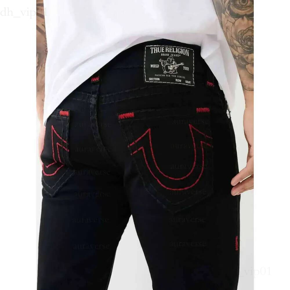 True Relgion Jeans Woman Men's Jeans Retro Embroidered True Religons Jeans Strt Gothic Loose Casual Cowboy Hip Hop True Religionjeans Couple Pants Y2k Clothing db5