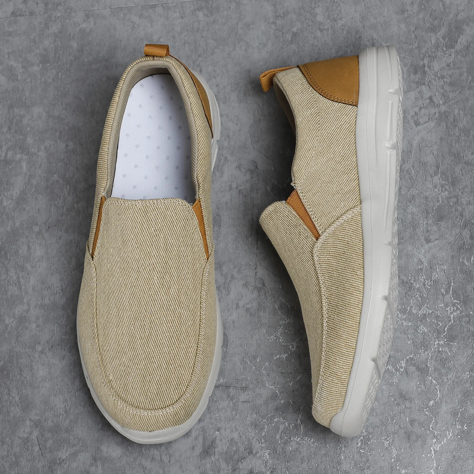 Men Shoes Summer Canvas Shoes Breathable Comfortable Outdoor Slip On Walking Sneakers Classic Loafers For Men 250716