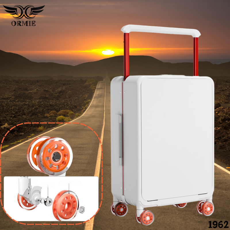 Durable Unisex Travel Luggage with Wide Pull Rod - Fashionable Student Suitcase