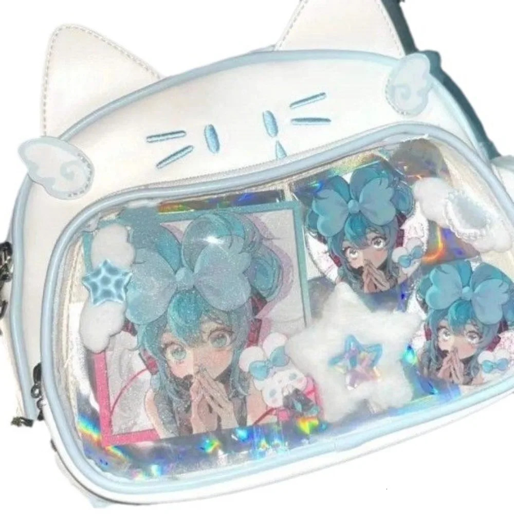 Fashion College Style Female Small Ita Bag Cat Backpacks for Women Leather Casual Lolita Jk Harajuku Shoulder Bag 250714