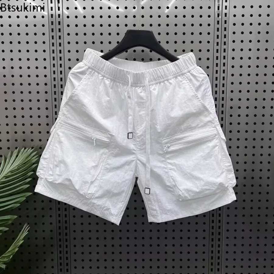 2025 Mens Summer Cargo Shorts Casual Beach Surfing Quick Dry Sport Shorts for Men Vintage Loose Multi-pocket Fitness Sweatpants W250718