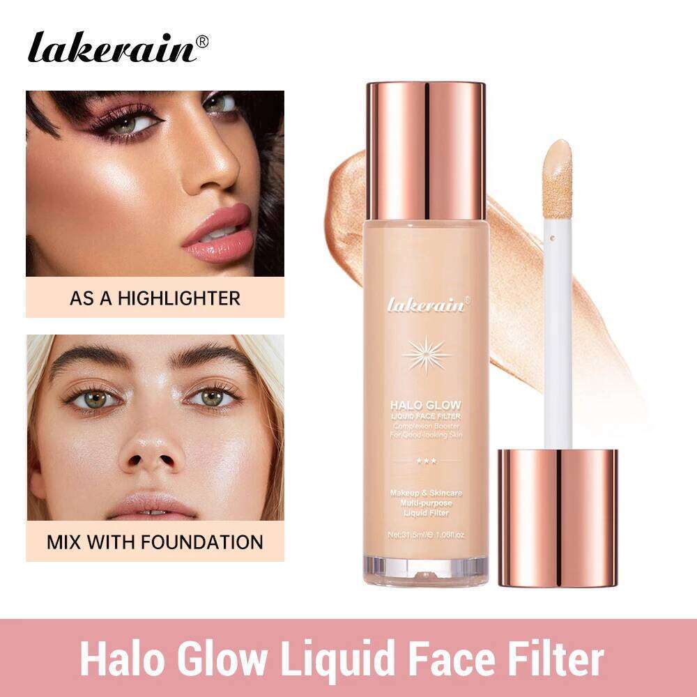 8colors Halo Filter Liquid Highlighter Contouring Pearlescent Makeup Brightener Bronzer Glow Body Face Cosmetic X250718