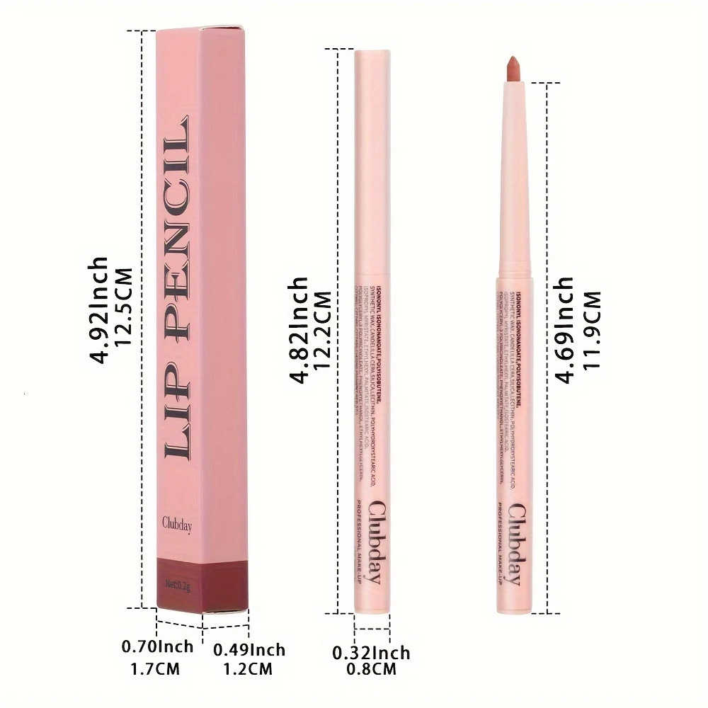6 Colors Lip Liner Pencil Matte Waterproof Non-Stick Cup Lipstick Long Lasting Sexy Red Brown Lip Liner Makeup Lip Contouring 250716