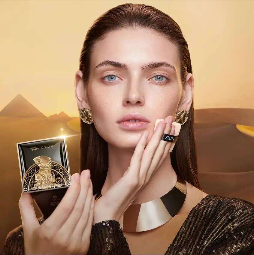 ZEESEA Pressed xThe British sem Eygpt Collection 3 Colors Makeup Face Powder Oil Control Longlasting Contour Concealer X250717