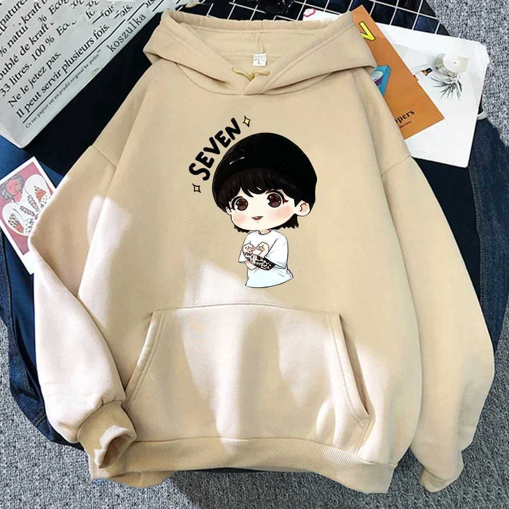 Jungkook Seven Hoodie Women Harajuku Aesthetic Funny Kaii Hoodies Unisex Autumn Winter Casual Fce Pullover Sweatshirts Tops XJ250717