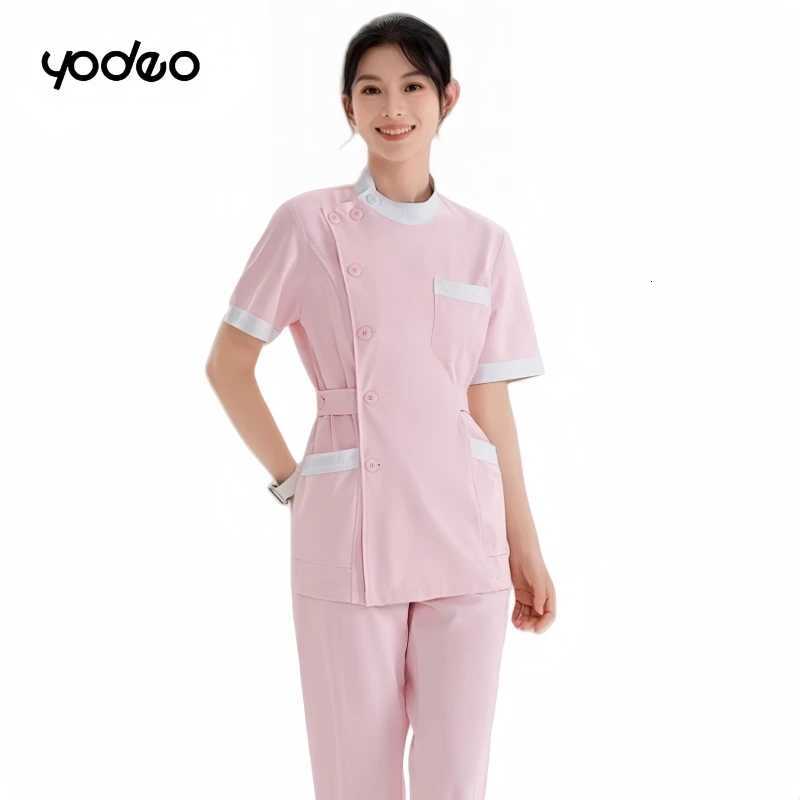 Anti static electricity nurse cloTHing long sleeved knitted suit stretch quiCK-dry healTHcare doctor working cloTHes Z250718