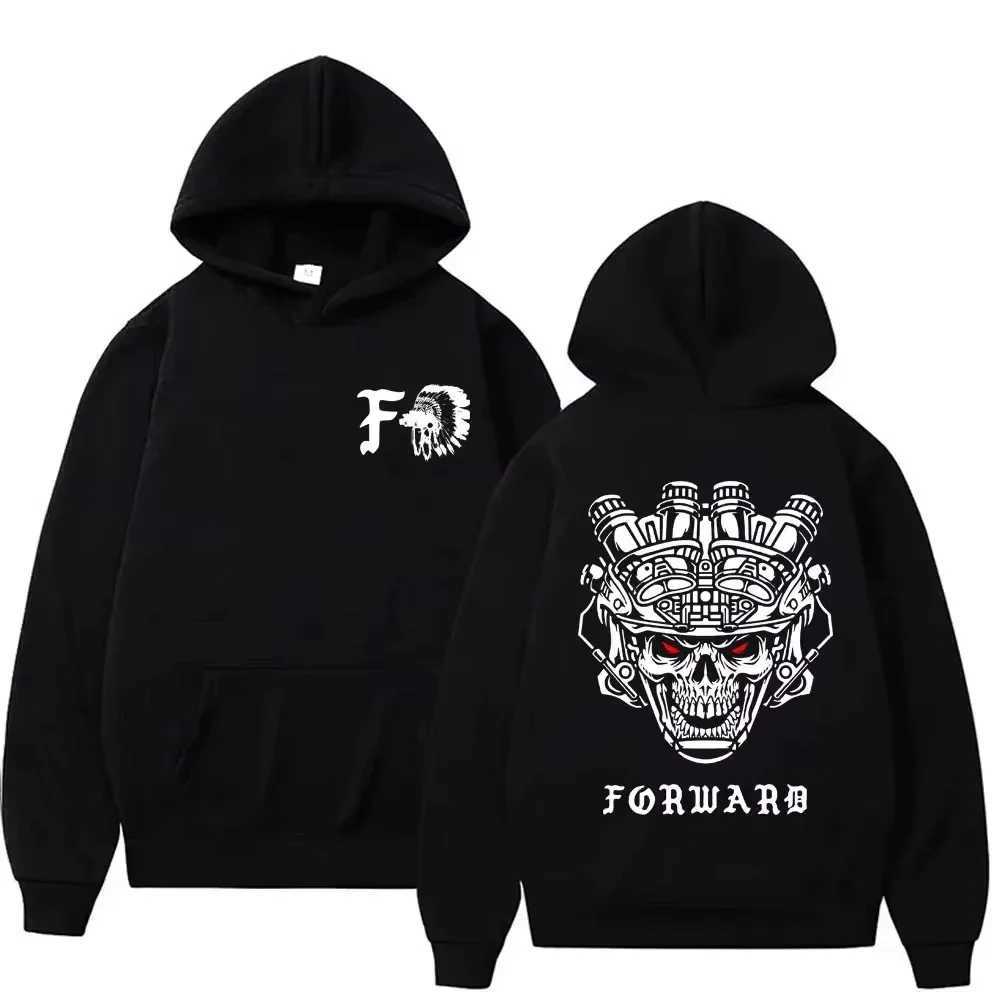 Forward Observations Group Skull Double Sided Print Hoodie Male Fashion Pullover Men Womens Vintage Casual Hoodies X2507181