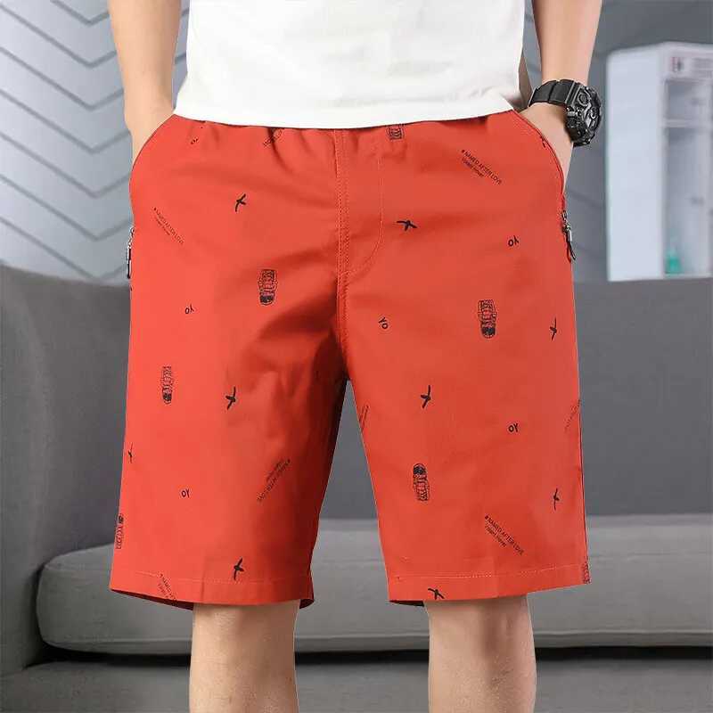 Men Lightweight Beach Shorts Summer Casual Sweat Shorts Baggy Sports Wide Leg Print Gym Running Shorts W250718