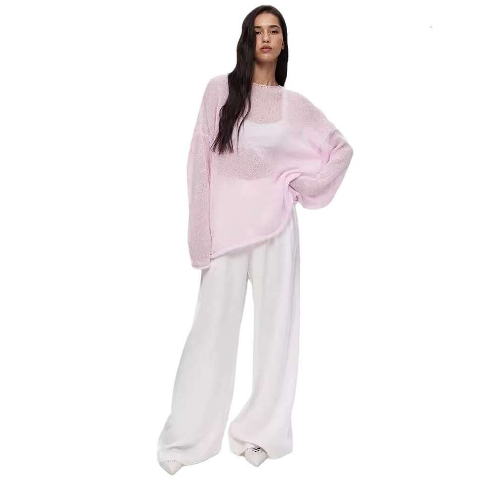 Spring/Summer New Hollow Out Sweater For Women, Ins Style, Soft Loose Knit Long Sleeve Cover-Up B5