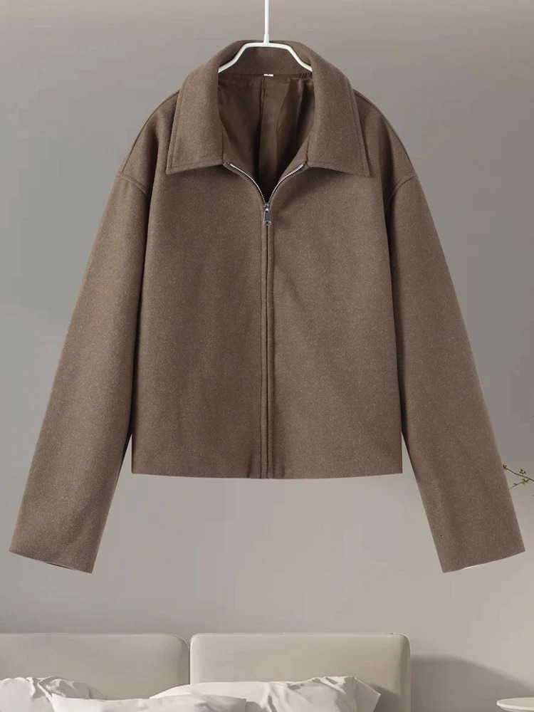 Faux Fur Zipper Jackets Women Casual Lapel Pocket Long Sleeves Coats Female Autumn Winter Fashion Solid Soft Outwears Lady 250715