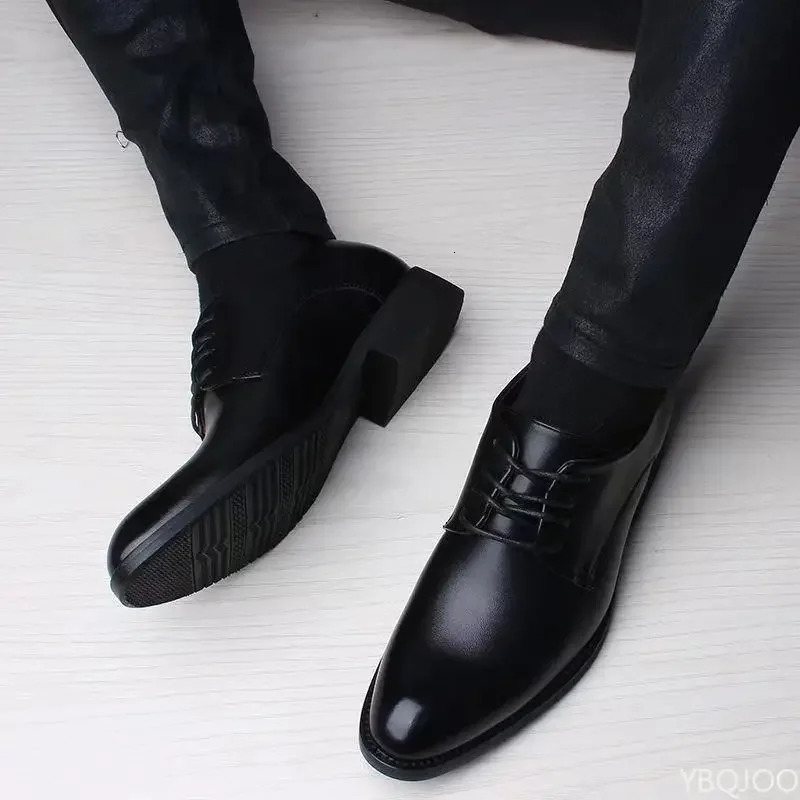 Fashionable Versatile Men Shoes Heightening Spring British Casual Business Flats Comfortable Shoes 250717
