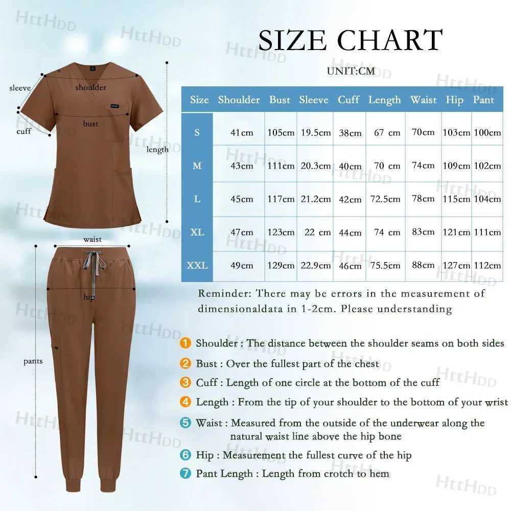 Doctor Nurse Medical Uniforms Shirt Scrubs Women Jogger Set Hospital Accessories Operating Room Surgical Gowns Mens Workwear New Z250718