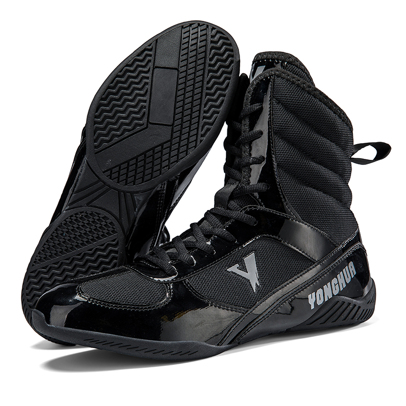 Boxing shoes wrestling high top training fitness Sanda non-slip breathable