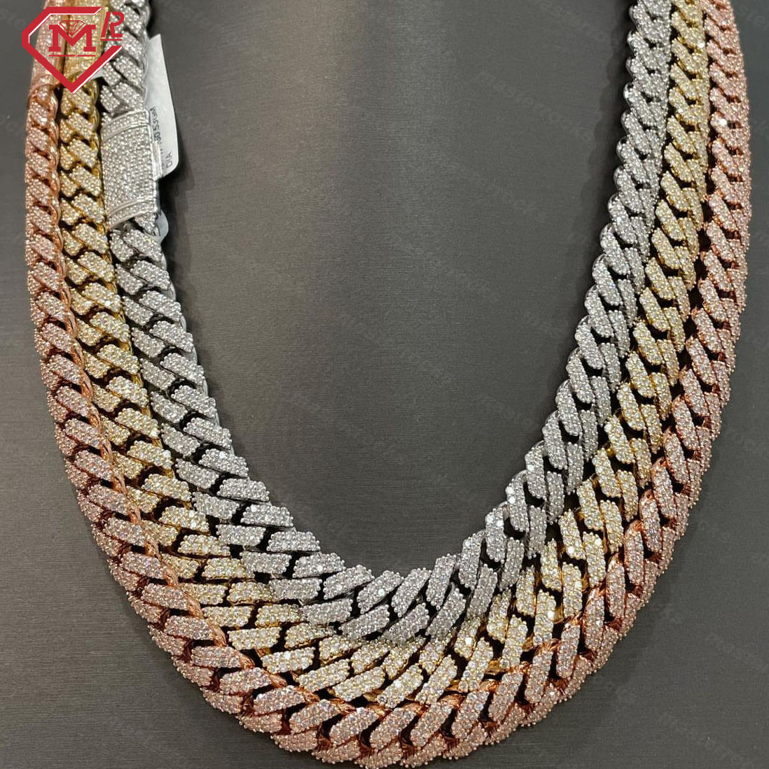 Big Size 30mm Hip Hop Jewelry Iced Out Miami S Sterling Sier VVS Moissanite Rapper Cuban Link Chain Necklace