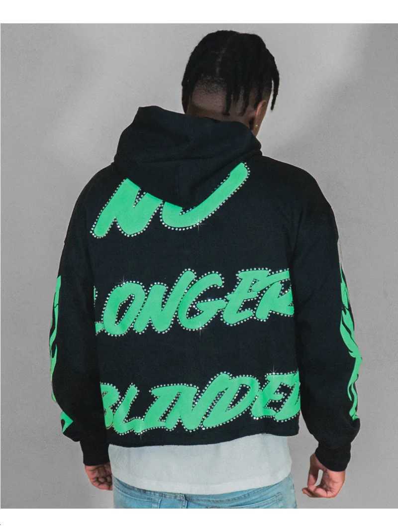 2023 New Fashion Brand Cardigan Jacket Tops Streetwear Y2K Large Letters Printed Zippered Hoodie Harajuku Hip Hop for Men and Women X250718
