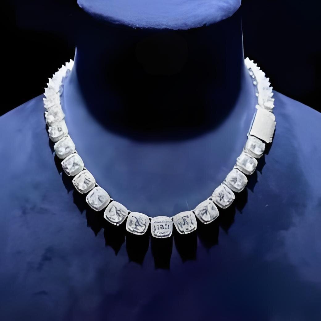 Lifeng Eent Cut Necklace Hand-set ship10mm Rock Candy Tennis Chain d Vvs Moissanite Dia Chian Free shipping